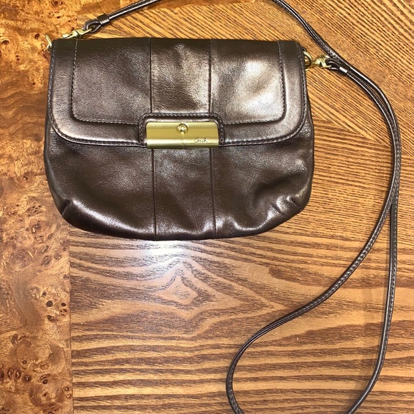 Coach Bronze Metallic Crossbody Purse - Picture 1 of 2